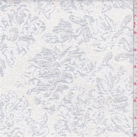 Oyster/Silver Metallic Floral Jacquard Fabric – Fabric Depot